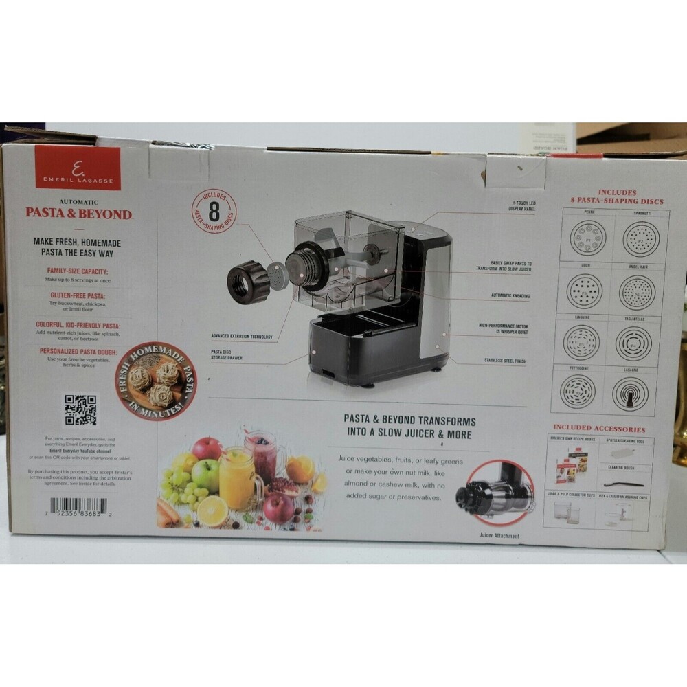 NIB Sealed Emeril Lagasse Pasta & Beyond Pasta Machine Juicer/Frozen 2 in 1 - Picture 3 of 9